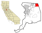 Sacramento County California Incorporated and Unincorporated areas Folsom Highlighted